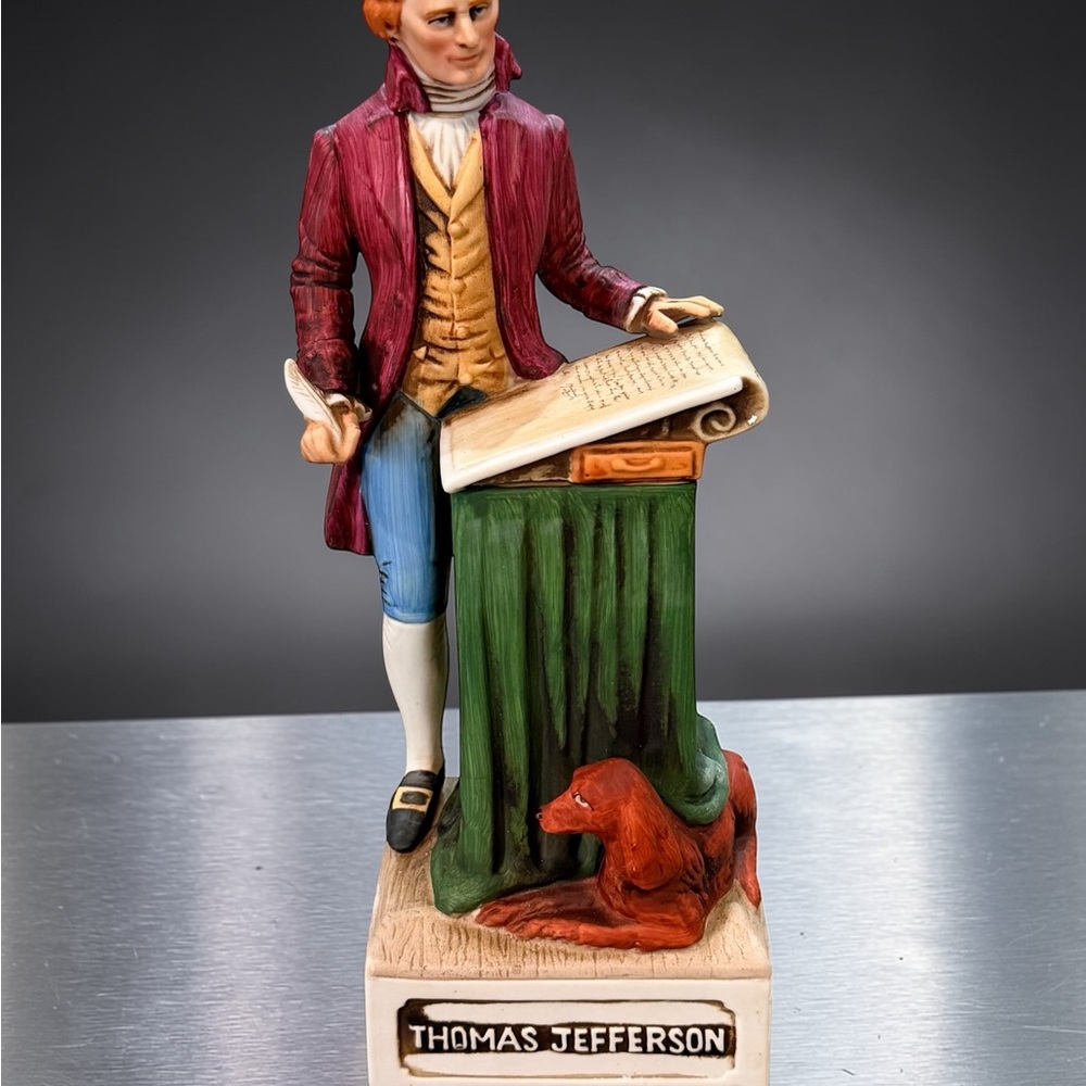 Vintage McCormick Distilling Thomas Jefferson Porcelain Whiskey Bottle Empty